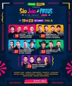 Patos lança programação oficial do São João 2025 com grandes atrações; confira