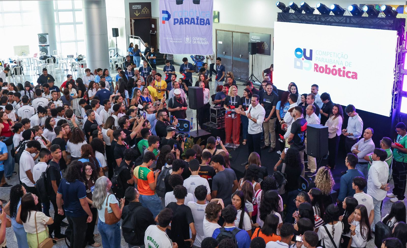 Governador Lucas Ribeiro abre Competição Paraibana de Robótica 2026 e destaca inovação na educação
