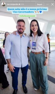 Tarcísio Jardim defende Rafaela Camaraense: “Nossa próxima vice-governadora?”