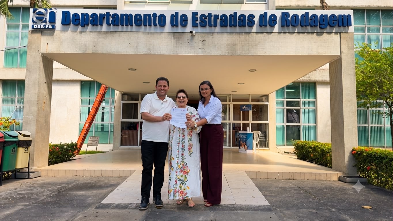 Deputada Francisca Motta celebra ordem de serviço para pavimentação da estrada de Palmeira, em Imaculada