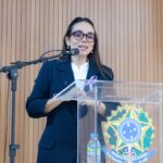 Primeira-dama Camila Mariz faz palestra no TRF5 sobre violência contra mulher e educação