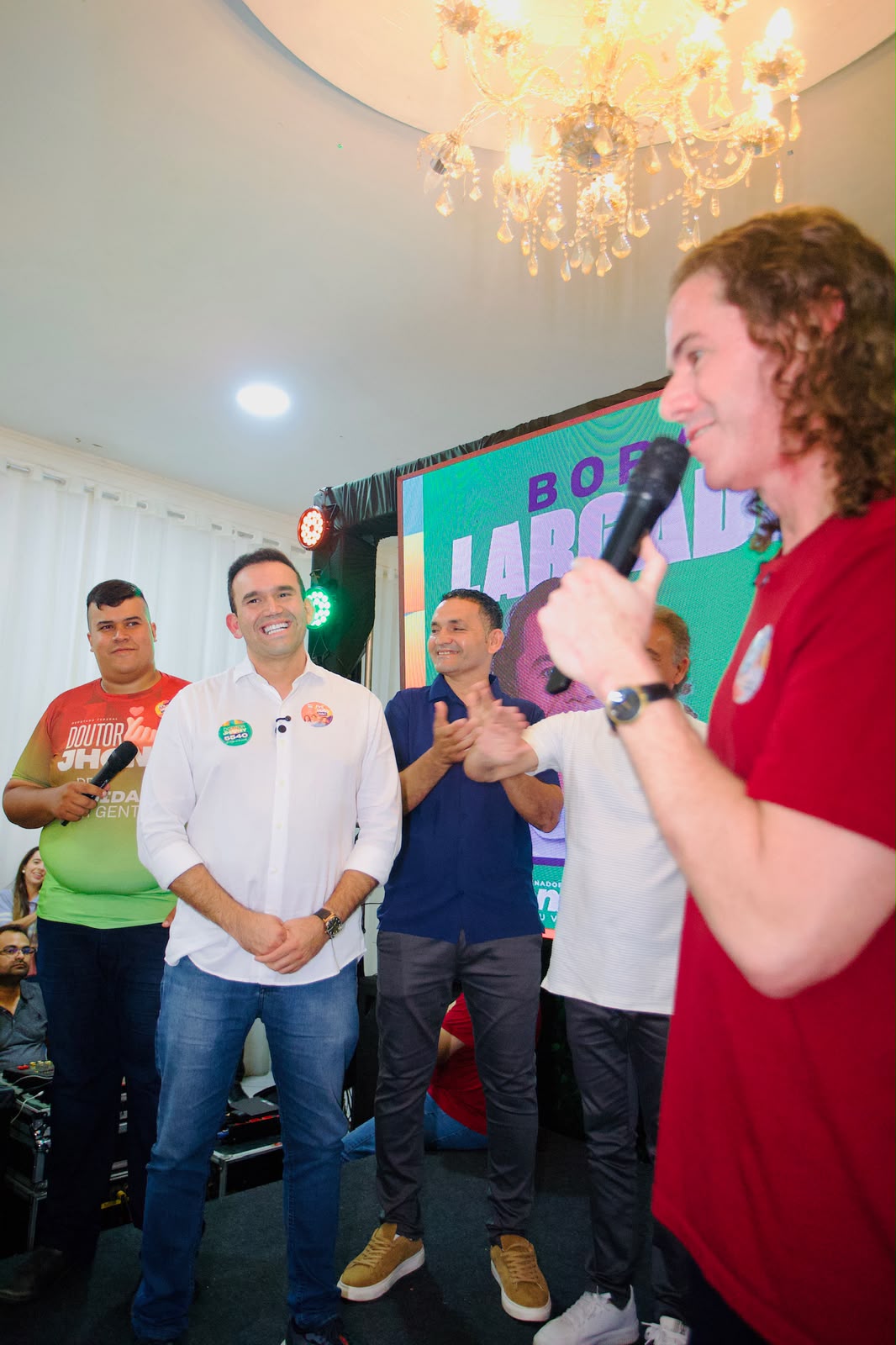 Veneziano participa de  caminhada em Campina Grande com Cícero, Diogo e Romero; e de ato político com Dr. Jhony