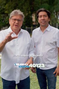 João Azevêdo grava vídeo com Nelinho Costa e defende eleição do aliado para a Assembleia; assista ao vídeo