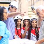 Leo Bezerra inspeciona obras da Escola Dom Adauto, que alia modernidade e preservação do patrimônio histórico