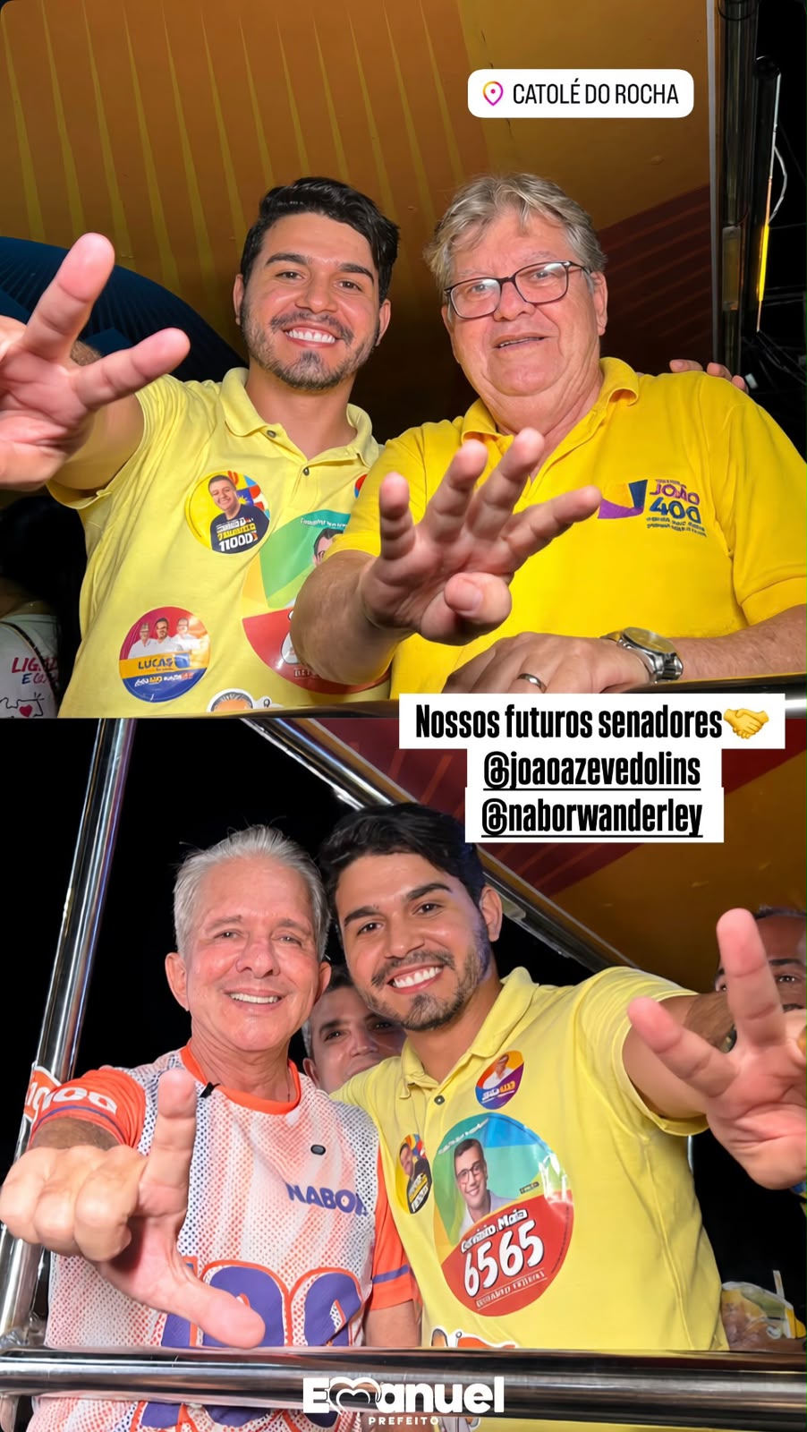 Mais um: Prefeito de Vista Serrana deixa Veneziano e reforça projeto de João e Nabor para o Senado