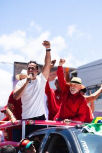 Ao lado de Lula, Lucas reforça aliança política e atuação pelo Nordeste em ato em Natal