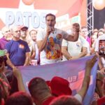 Lucas lidera mobilização em Patos ao lado de Nabor em apoio à reeleição de Lula